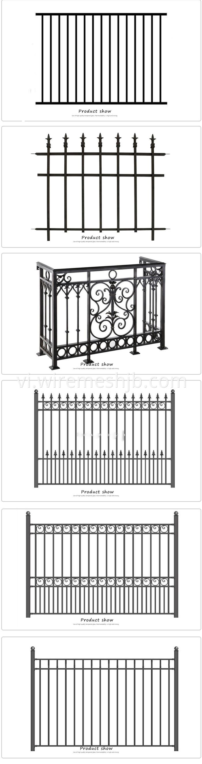 Powder Coated Zinc Steel Fence/ Wrought Iron Fence